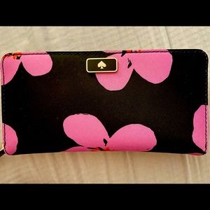 Kate Spade Black Dawn Grand Flora Wallet